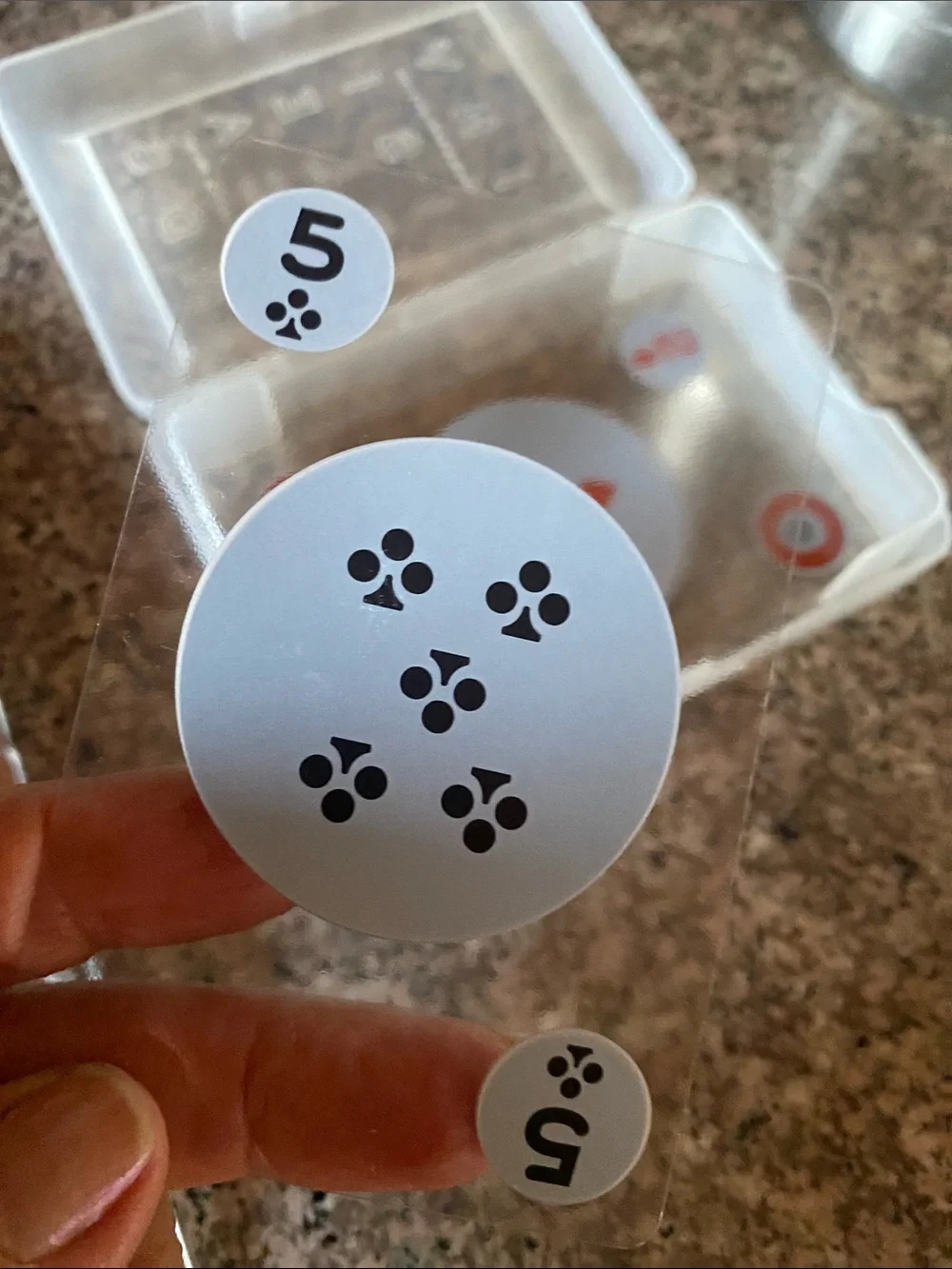 Clear deck of cards Orange Target Design - Pack